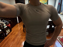 GOLOVEJOY健身衣男士速干短袖跑步運動(dòng)訓練服壓縮T恤彈力上衣 鈦鋅灰 XL 曬單實(shí)拍圖
