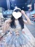 唐努烏愛(ài)神洛麗塔lolita公主風(fēng)特風(fēng)掛脖吊帶連衣裙短裙蓬蓬裙 桔梗之約藍色單裙子 M 【90-115斤】 曬單實(shí)拍圖