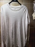 優(yōu)衣庫男裝女裝柔軟圓領(lǐng)T恤/休閑長(cháng)袖上衣25秋冬新款479783 00 白色 XL 曬單實(shí)拍圖