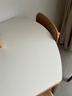 源氏木語(yǔ)x維莎系列實(shí)木伸縮餐桌可變圓桌小戶(hù)型家用折疊圓形巖板飯桌 1.3m餐桌+M07X03圓弧椅*4 曬單實(shí)拍圖