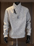 Shelley Jones雪尼爾重磅長(cháng)袖t恤男春秋季美式斜拉鏈加絨衛衣立領(lǐng)魚(yú)骨紋打底衫 白色常規 XL [推薦120-140斤] 曬單實(shí)拍圖