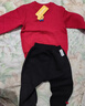 巴拉巴拉童裝兒童套裝男女幼童新中式兩件套2025年新款秋冬裝紅色拜年服萌 曬單實(shí)拍圖