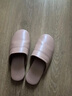 啄木鳥(niǎo)春秋拖鞋居家室內四季女情侶日式軟底防臭包頭皮拖鞋家用木地板男 藕色 25(35-36碼) 曬單實(shí)拍圖