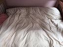 京東京造100支長(cháng)絨棉床上四件套 植素超柔貢緞輕奢床單被套床品套件抗菌 1.8米床銀灰香檳 曬單實(shí)拍圖