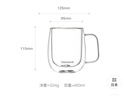 GLASSLOCK茶杯雙層玻璃杯家用水杯咖啡杯耐高溫泡茶杯辦公室高硼硅450ml 曬單實(shí)拍圖