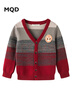 馬騎頓（MQD）男女款長(cháng)袖線(xiàn)衫秋冬款兒童針織衫毛衣 酒紅 110 曬單實(shí)拍圖