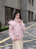 鴨鴨（YAYA）【鞠婧祎同款】羽絨服女短款2025秋冬新款戶(hù)外連帽時(shí)尚保暖外套 粉色 【明星同款/甜美百搭】 M 曬單實(shí)拍圖
