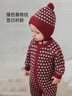 babylove嬰幼兒針織連體衣秋冬羊毛保暖長(cháng)袖哈衣爬服復古文藝法式新年衣服 曬單實(shí)拍圖
