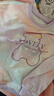 唐獅（TonLion）女童衛衣扎染絢彩可愛(ài)印花圓領(lǐng)長(cháng)袖上衣中大童打底衫潮 粉紫 150 曬單實(shí)拍圖