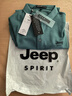 JEEP SPIRIT吉普長(cháng)袖T恤男春季男裝翻領(lǐng)打底衫韓版上衣服 豆綠色 2XL 曬單實(shí)拍圖