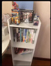 書(shū)架簡(jiǎn)易家用落地收納柜子分層架客廳電視柜旁置物架多層墻角書(shū)柜 暖白色30*30*68cm 曬單實(shí)拍圖