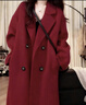 GARNUO紅色雙面羊毛大衣女中長(cháng)款2026秋冬新款韓系小個(gè)子高級感毛呢外套 紅色 S 【85-110斤】 曬單實(shí)拍圖