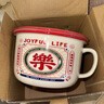 舍里中式泡面碗仿搪瓷帶蓋大容量面碗復古創(chuàng  )意一人食餐具打飯碗大號碗 喜事樂(lè )850ML 曬單實(shí)拍圖