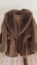 凱撒（KAISER）凱撒氣質(zhì)名媛環(huán)保毛毛海寧皮草外套收腰大毛領(lǐng)輕奢女裝咖色M 曬單實(shí)拍圖