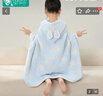 育丫丫純棉紗布披風(fēng)浴巾兒童帶帽斗篷可穿吸水寶寶洗澡浴袍嬰兒柔毛巾被 藍【開(kāi)心樂(lè )園6層連帽浴巾-版權畫(huà) 90*150cm【5-10歲】身高110-150 曬單實(shí)拍圖