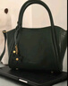 食草堂菜籃子頭層植鞣牛皮2026新款包包女單肩斜挎包手提輕奢禮物高級感 綠色 曬單實(shí)拍圖