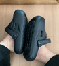 細細條（XIXITIAO）個(gè)性小狗包頭拖鞋女夏外穿可愛(ài)洞洞鞋防滑兩穿沙灘涼鞋男 黑色【得意狗狗】 38-39 【標準碼】 曬單實(shí)拍圖