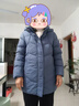坦博爾羽絨服女中長(cháng)款帶帽寬松舒適保暖媽媽款外套510560D 顏錫藍 170  曬單實(shí)拍圖