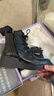 金利來(lái)（Goldlion）女靴秋冬牛皮坡跟短靴小個(gè)子增高厚底馬丁靴女G682340139黑色37 曬單實(shí)拍圖
