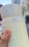 斐月伽玻璃杯學(xué)生便攜牛奶杯耐高溫高硼硅豆漿杯家用帶蓋密封刻度水杯子 白色牛奶杯500ml 曬單實(shí)拍圖