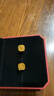 周大福爆閃小方糖耳釘黃金實(shí)心耳飾女(工費:320計價(jià))F229665禮物 足金 約3.05g 曬單實(shí)拍圖