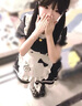 閃動(dòng)少女（SHANDONGSHAONV）女仆裝cos可愛(ài)女連衣裙蘿莉塔套lolita服萬(wàn)圣節(jié)cosplay女裝 藍(lán)粉色op(送圍裙蝴蝶結(jié)) M 曬單實(shí)拍圖
