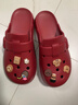 樸西博肯包頭洞洞鞋女款夏季家用女士居家踩屎感防滑家居百搭涼拖女鞋 鞋花款安哥拉紅 配上鞋花更可愛(ài) 37-38 曬單實(shí)拍圖