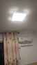 惠普精工吸頂燈led臥室現代簡(jiǎn)約餐廳中山燈具方40*40cm遙控三色 曬單實(shí)拍圖