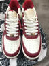 卡帕（Kappa）女鞋騏驥紅新年禮盒厚底板鞋女2026年新款休閑鞋女本命年紅鞋子女 新年紅/經(jīng)典白/金色 38 曬單實(shí)拍圖