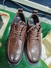 木林森軟底商務(wù)休閑皮鞋男鞋秋冬季男士正裝鞋英倫風(fēng)系帶辦公室百搭 棕色 39 曬單實(shí)拍圖