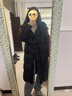 美力城長(cháng)款羽絨服女裝新款90%鵝絨過(guò)膝外套連帽戶(hù)外休閑運動(dòng)風(fēng) 黑色【版型寬松，建議拍小一碼】 S 曬單實(shí)拍圖