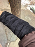 崇朗（CHONGLANG）絨布袖套女男士上班耐臟寬松防臟套袖工作勞保護袖秋冬季長(cháng)款手袖 黑色1雙（絨布袖套325C07） 加絨加厚拉鏈款 曬單實(shí)拍圖