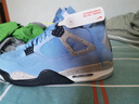 莆田鞋AJ4籃球鞋電母小白水泥奧利奧黑武士男女運動(dòng)鞋 aj4 大學(xué)藍 14.5 45 曬單實(shí)拍圖