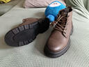 普步仕品牌真皮馬丁靴男2025秋冬季新款時(shí)尚高幫鞋增高防水工裝防臭男鞋 平跟單鞋棕色 39 曬單實(shí)拍圖