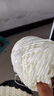 織圍巾毛線(xiàn) 八股棉毛線(xiàn)團織圍巾男寶寶情人棉粗線(xiàn)女手工編織針織diy圍脖線(xiàn) 01乳白 曬單實(shí)拍圖