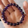 石玥珠寶收藏級10mm天然紫水晶手鏈本命年轉運珠九紫離火手串男女士款禮物 曬單實(shí)拍圖