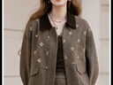 香影學(xué)院風(fēng)復古咖色百褶裙套裝女2026春季新款工裝夾克外套兩件套 套裝咖色 M 曬單實(shí)拍圖