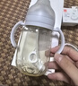 好孩子（gb）吸管奶瓶 大寶寶一歲以上3-6歲PPSU耐摔寬口徑大容量帶手柄直飲杯 【直通直飲吸嘴】藕粉色-慎選不防噴 PPSU 240ml（小奶量適用） 曬單實(shí)拍圖