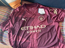 彪馬（PUMA）曼城第二客場(chǎng)球迷版球衣吸濕速干短袖T恤運動(dòng)上衣775201 酒紅色-03 XL (185/104A) 曬單實(shí)拍圖