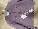 香影劉些寧同款香影雙面呢純羊毛大衣女冬香芋奶糖短款小香風(fēng)毛呢外套 薰衣草紫 L 165/88A/110-125斤 曬單實(shí)拍圖