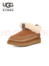 UGG秋季女士時(shí)尚舒適純色平底保暖茸茸短靴懶人毛毛鞋 1158224 CHE | 栗色 37 鞋款偏小，建議拍大一碼 曬單實(shí)拍圖