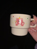 可愛(ài)小海貍露比粉色少女心馬克杯咖啡杯情侶陶瓷水疊疊杯早餐 奶白圣誕海貍 280ML 1個(gè) 曬單實(shí)拍圖