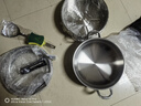 鏗鏘316L湯蒸鍋凹面電磁爐專(zhuān)用圓底鍋雙耳炒菜鍋無(wú)涂層上蒸下煮電磁爐 送三件套【316L 加厚蒸鍋】帶蒸籠 32cm 曬單實(shí)拍圖