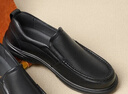 森達休閑皮鞋男牛皮軟面一腳蹬套腳懶人鞋商務(wù)正裝鞋JDZ03DM4 黑色 38 曬單實(shí)拍圖