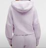 lululemon丨Scuba 女士超寬松款拉鏈連帽衫*拉絨 LW3HTLS 淺薰衣草紫/金 M /L 曬單實(shí)拍圖