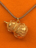 老鋪黃金古法手工足金花絲葫蘆（2號）吊墜（配繩） 小號金重約20.0g 曬單實(shí)拍圖