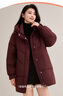 鴨鴨（YAYA）中長(cháng)款羽絨服女2025新款冬季連帽保暖簡(jiǎn)約百搭休閑時(shí)尚加厚外套女 曬單實(shí)拍圖