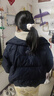 鴨鴨（YAYA）羽絨服女士短款2025年冬季新款羊羔毛韓版減齡時(shí)尚保暖小個(gè)子外套 藏青色 M /160 曬單實(shí)拍圖