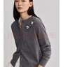 LILY智性開(kāi)衫2025春法式老錢(qián)風(fēng)花朵休閑百搭圓領(lǐng)針織開(kāi)衫外套女 501灰色 L 曬單實(shí)拍圖