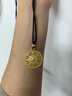 禧小笙 黃金包銀八寶羅盤(pán)吊墜項鏈男女款999足金古法福字金包銀掛墜禮物 3cm八寶羅盤(pán)|包金1.2克|總重約10克 送黑色繩子 曬單實(shí)拍圖